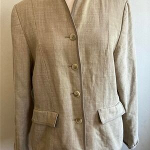 Pendleton wool mills light weight blazer sizse 12 ecru